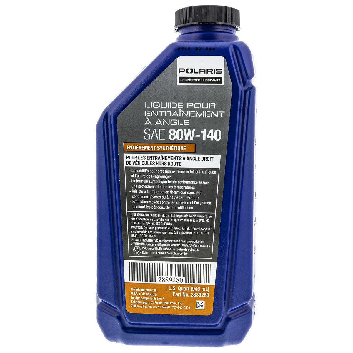 Polaris Angle Drive Differential Fluid 80W140 2889280 additional view