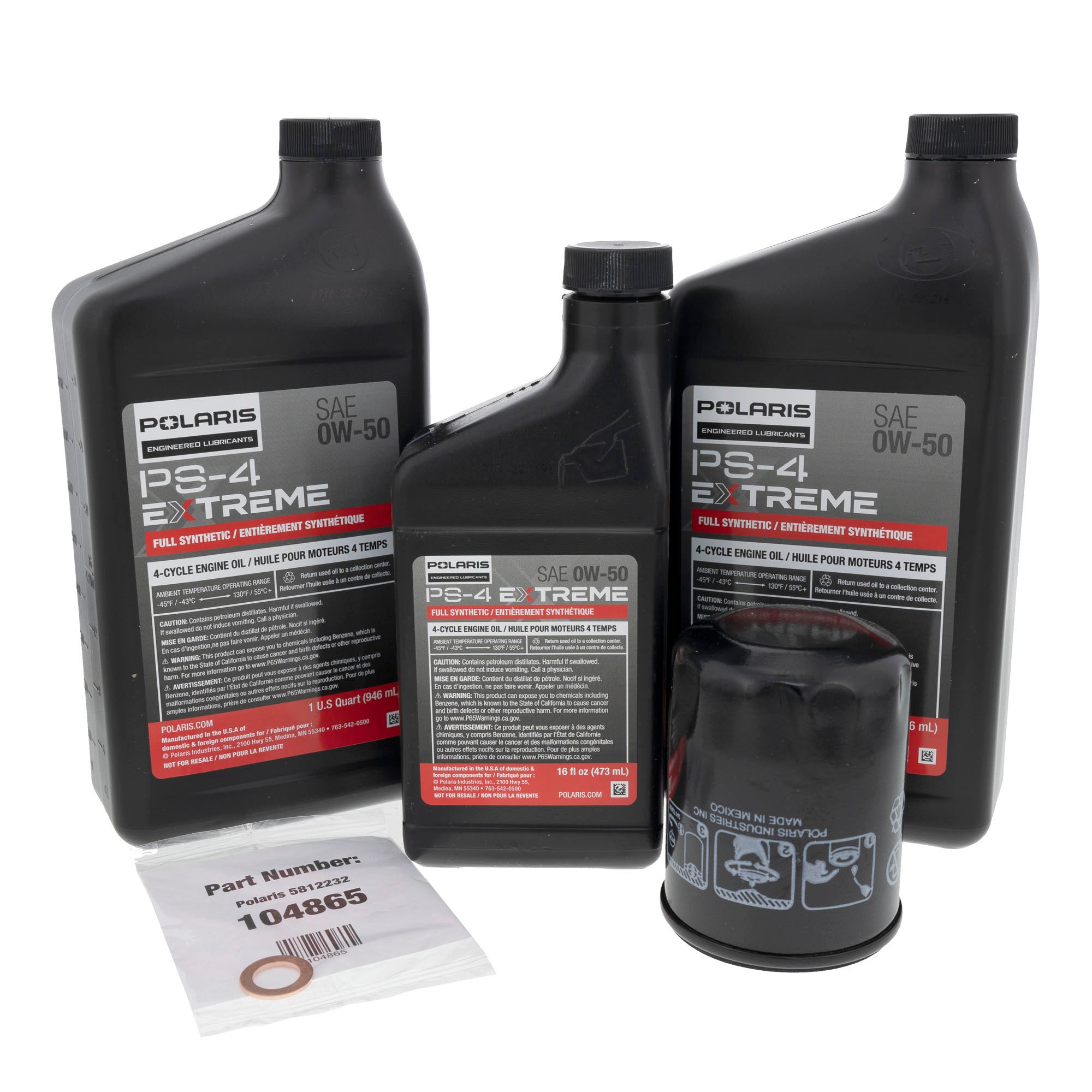 Polaris 2890057 Extreme Duty Oil Change Kit RZR Ranger General 1000 900 XP S