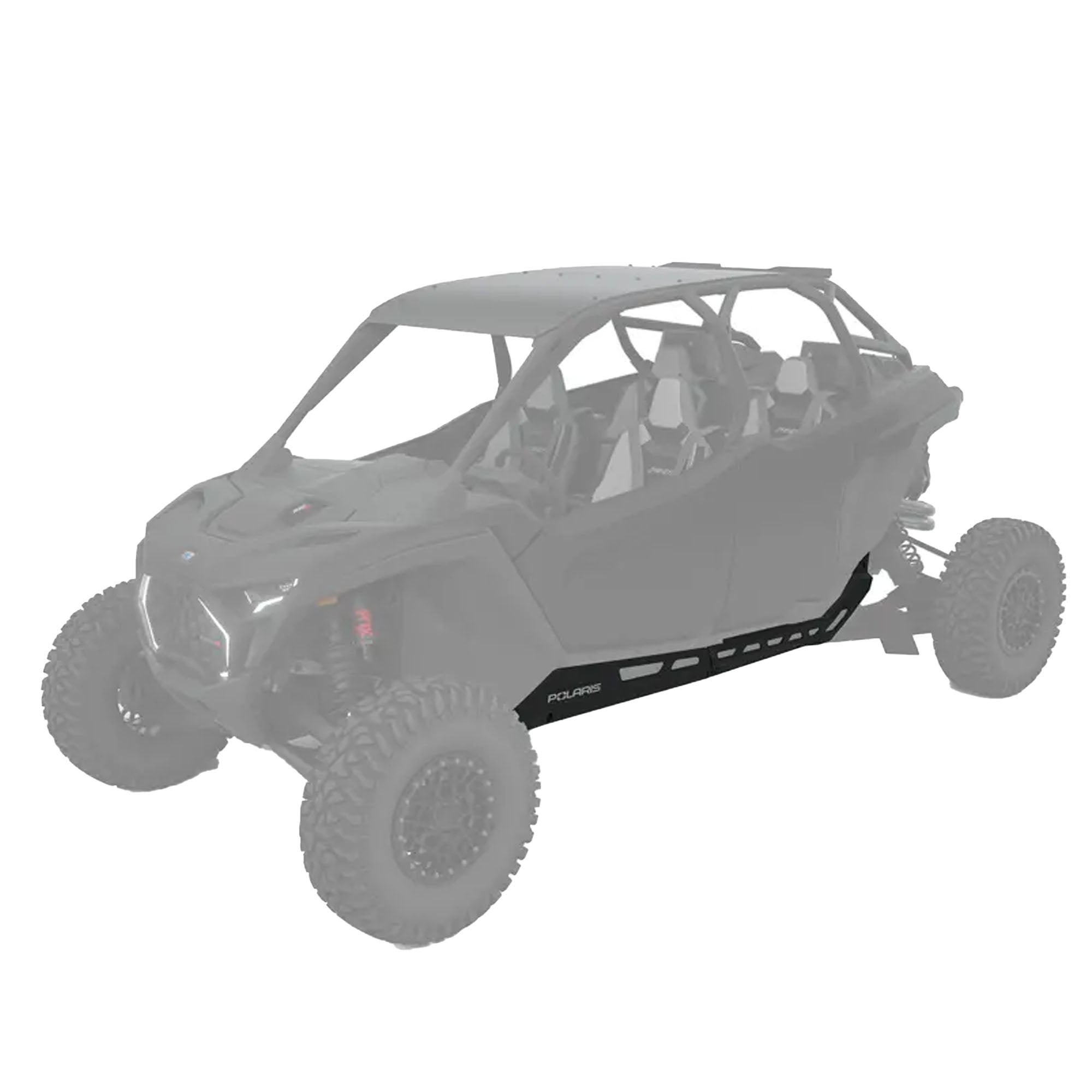 Polaris Matte Black Low Profile Rock Sliders 4-Seat 2890395-458
