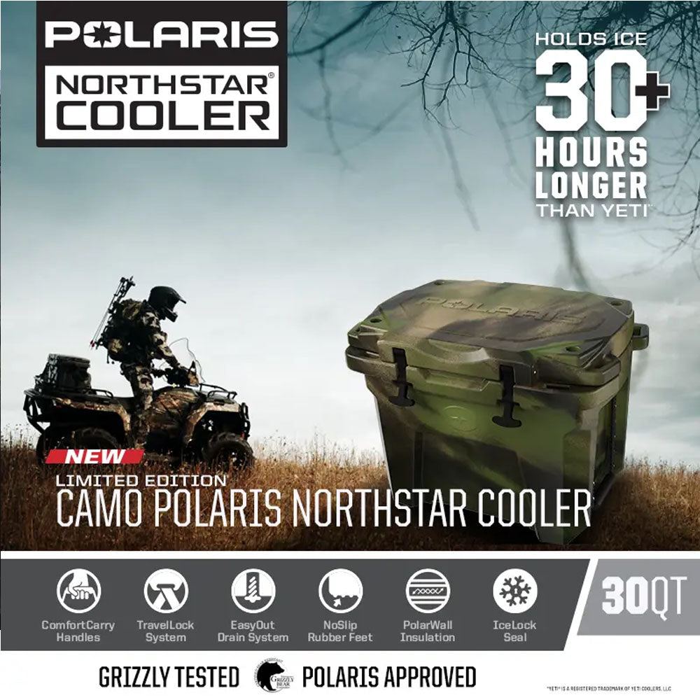 Polaris 2890592 Limited Edition Camo NorthStar Cooler 30qt IGBC Bear-Resistant