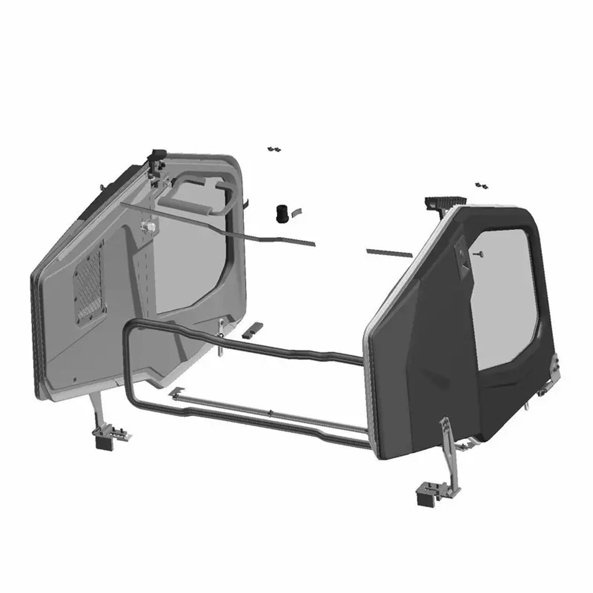 Polaris Front Manual Window Poly Doors 2890679-070 570 2022-2025