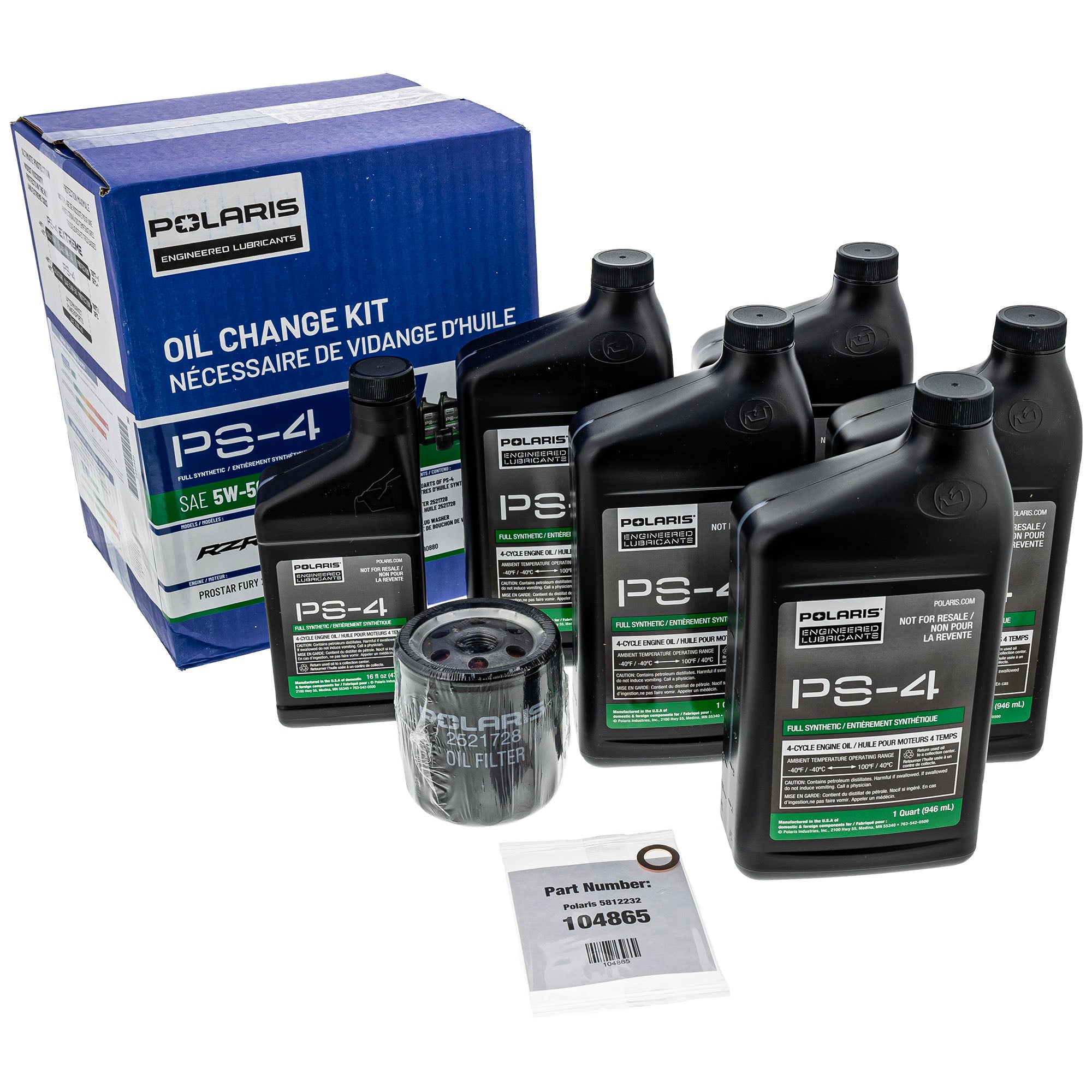 Polaris 2890880 Oil Change Kit RZR 4 2022-2025