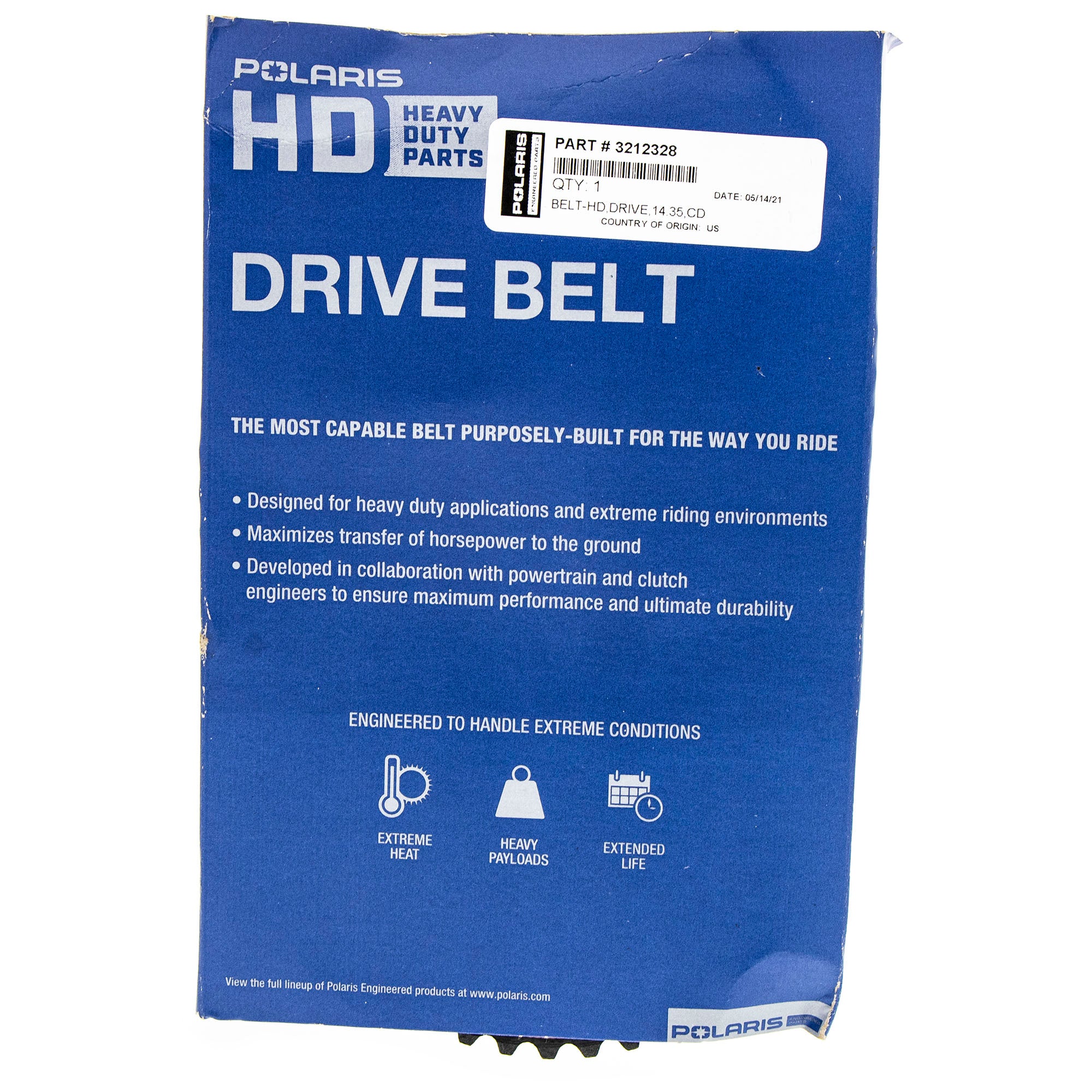 Polaris Heavy Duty Drive Belt 3212328 alternate view