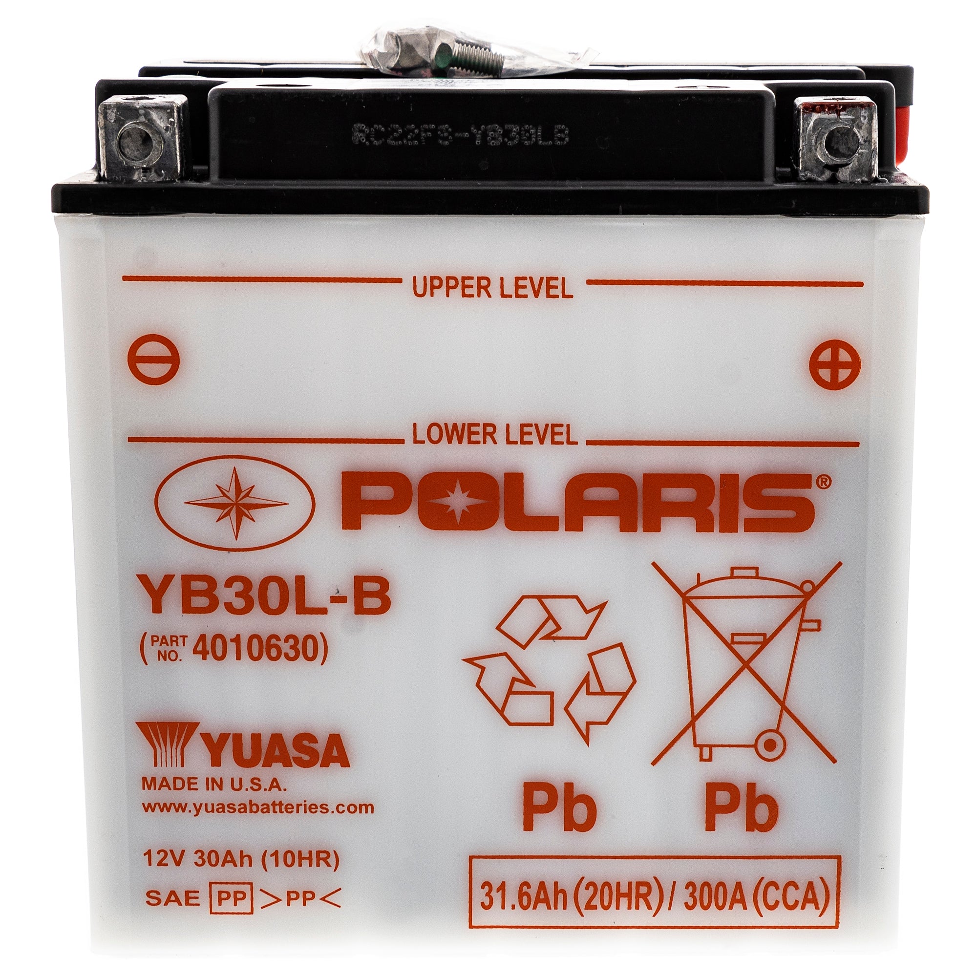 Polaris 4010630 Top Mount 30 Amp Battery (Dry) RZR Ranger Sportsman 570 800 500