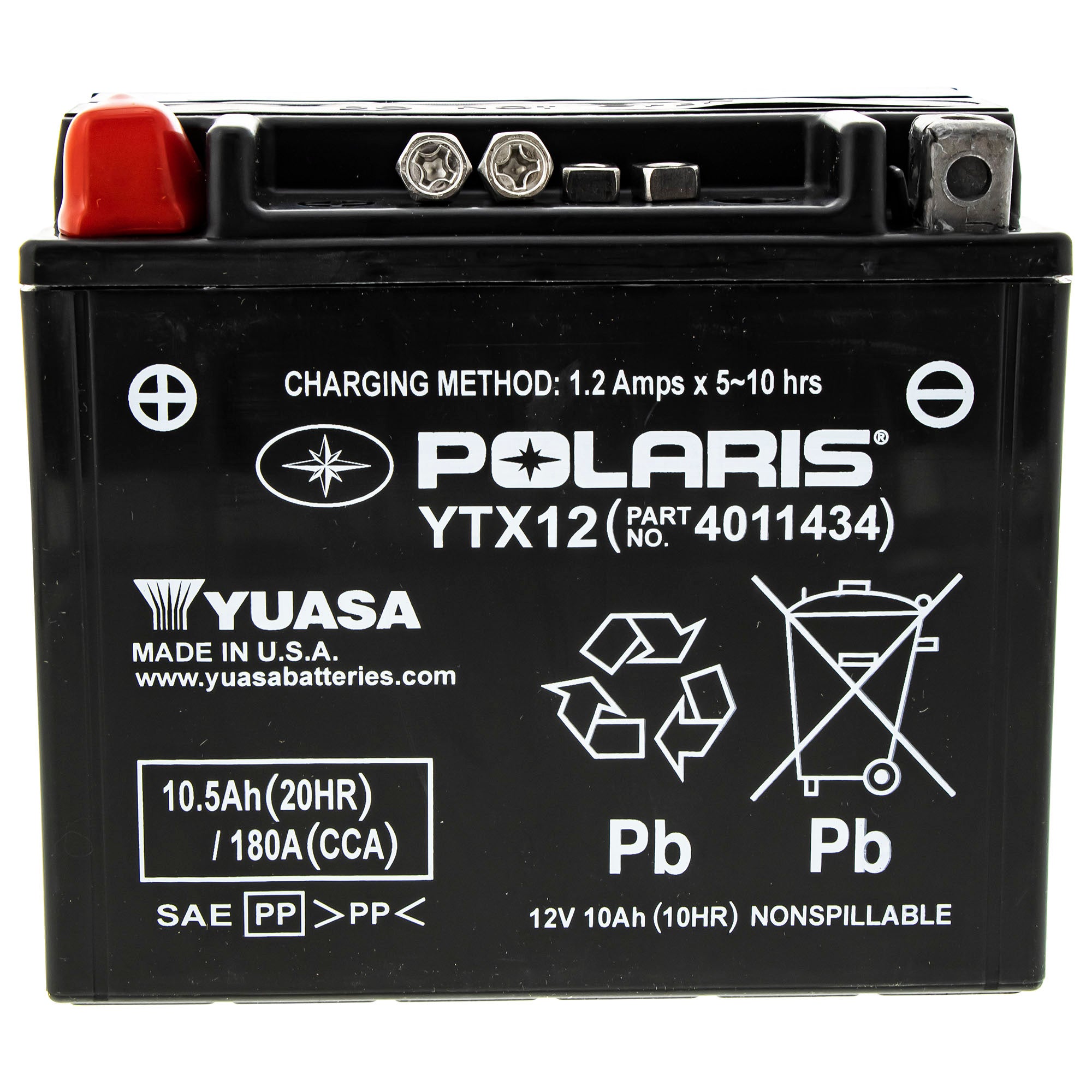 Polaris 4011434 Youth YUASA Battery YTX12 RZR Sawtooth Phoenix Troy Limited Lee