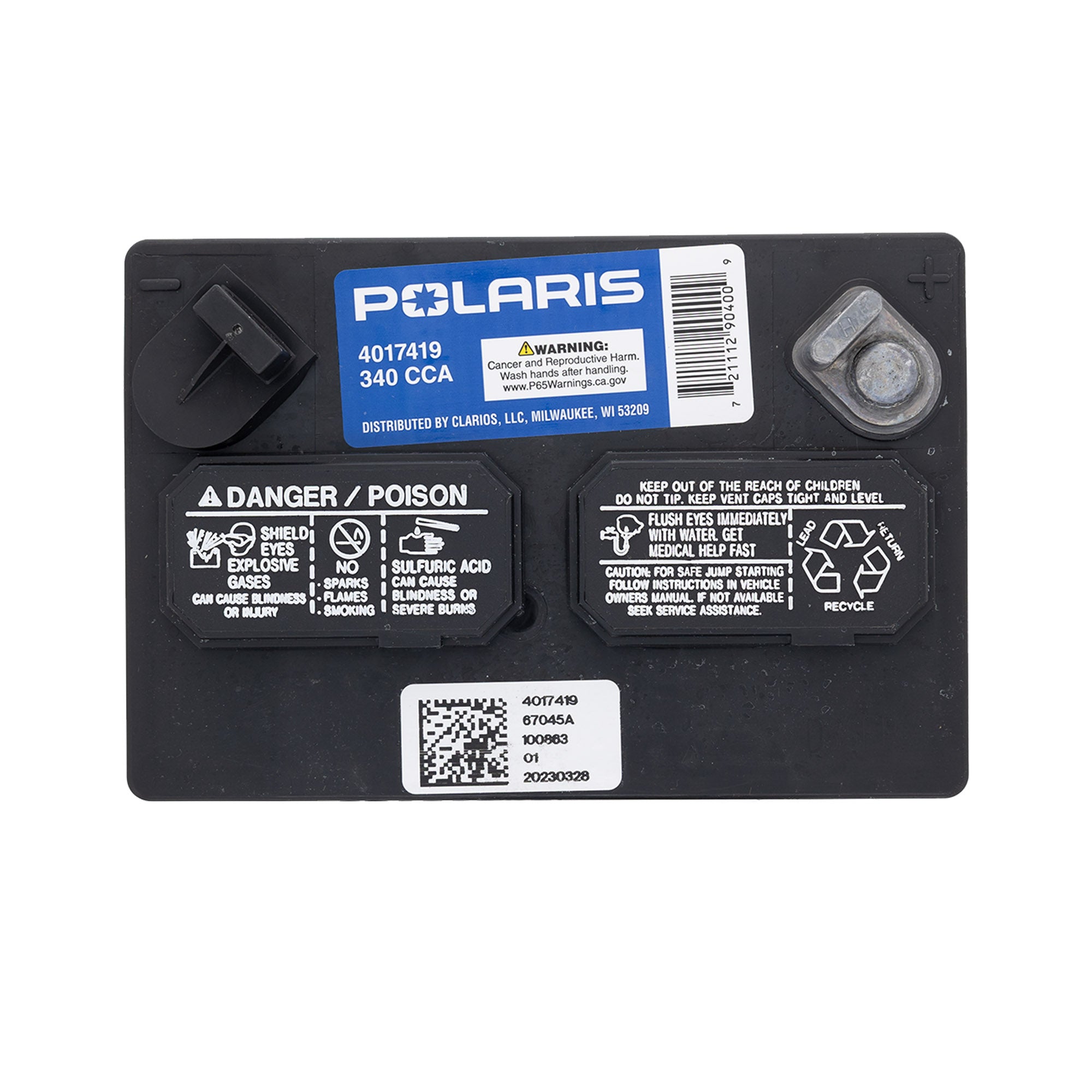 Polaris 4017419 Battery 340 CCA Ranger Crew Sportsman 450 570 Ultimate Premium