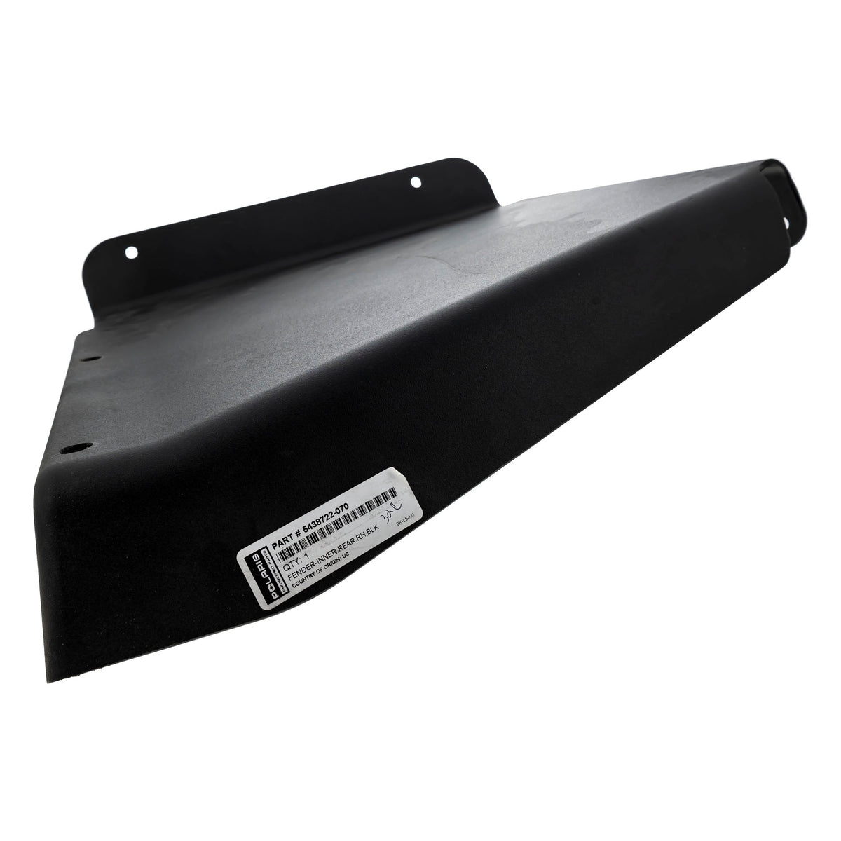Polaris Black Rear Right Hand Inner Fender 5438722-070 additional view