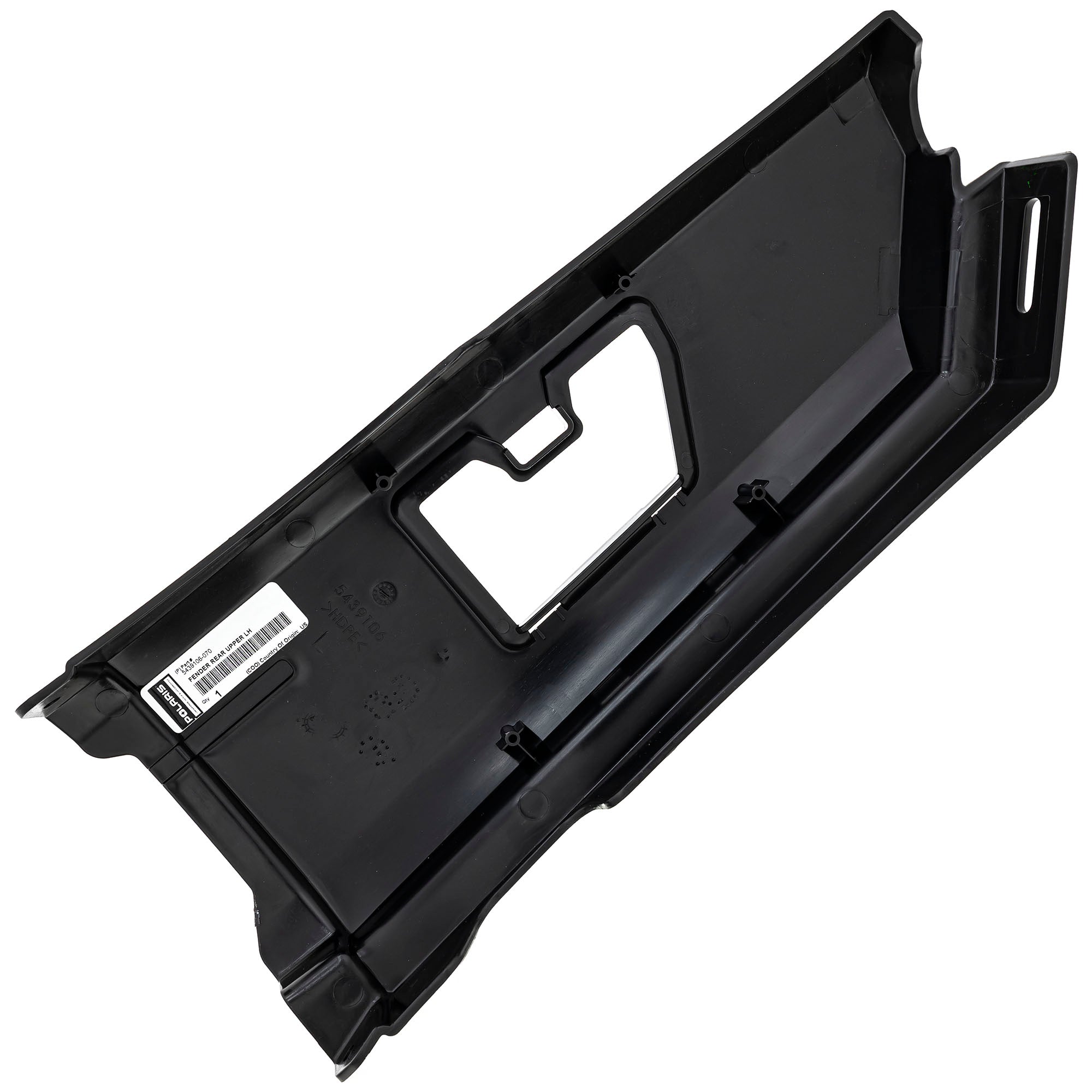 Polaris Black Rear Left Upper Fender 5439106-070 alternate view