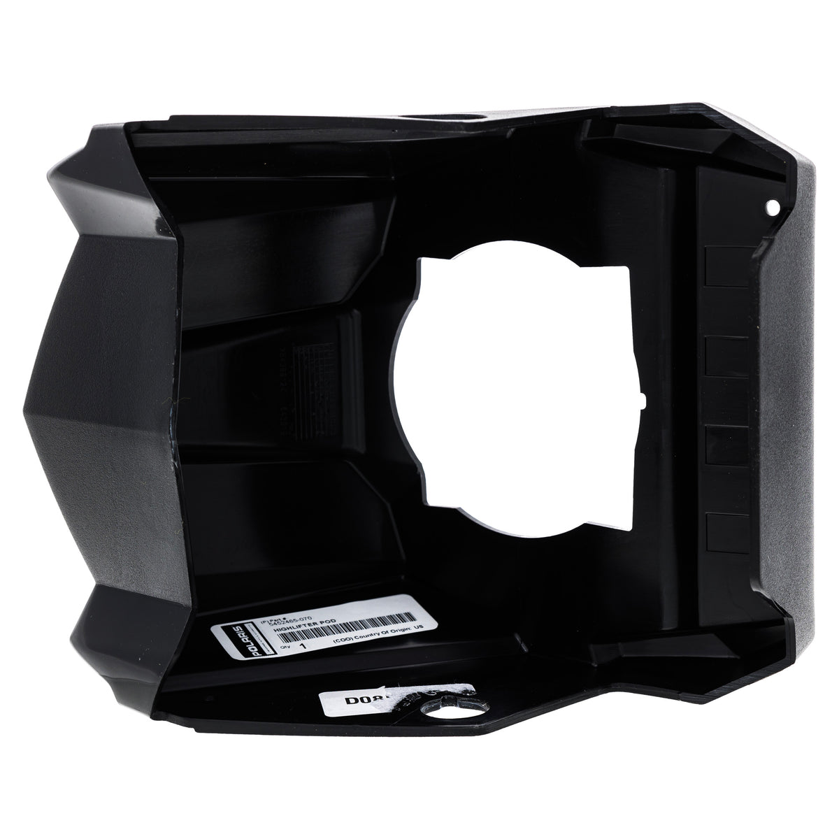 Polaris Gloss Black Gauge Pod 5452465-070 alternate view