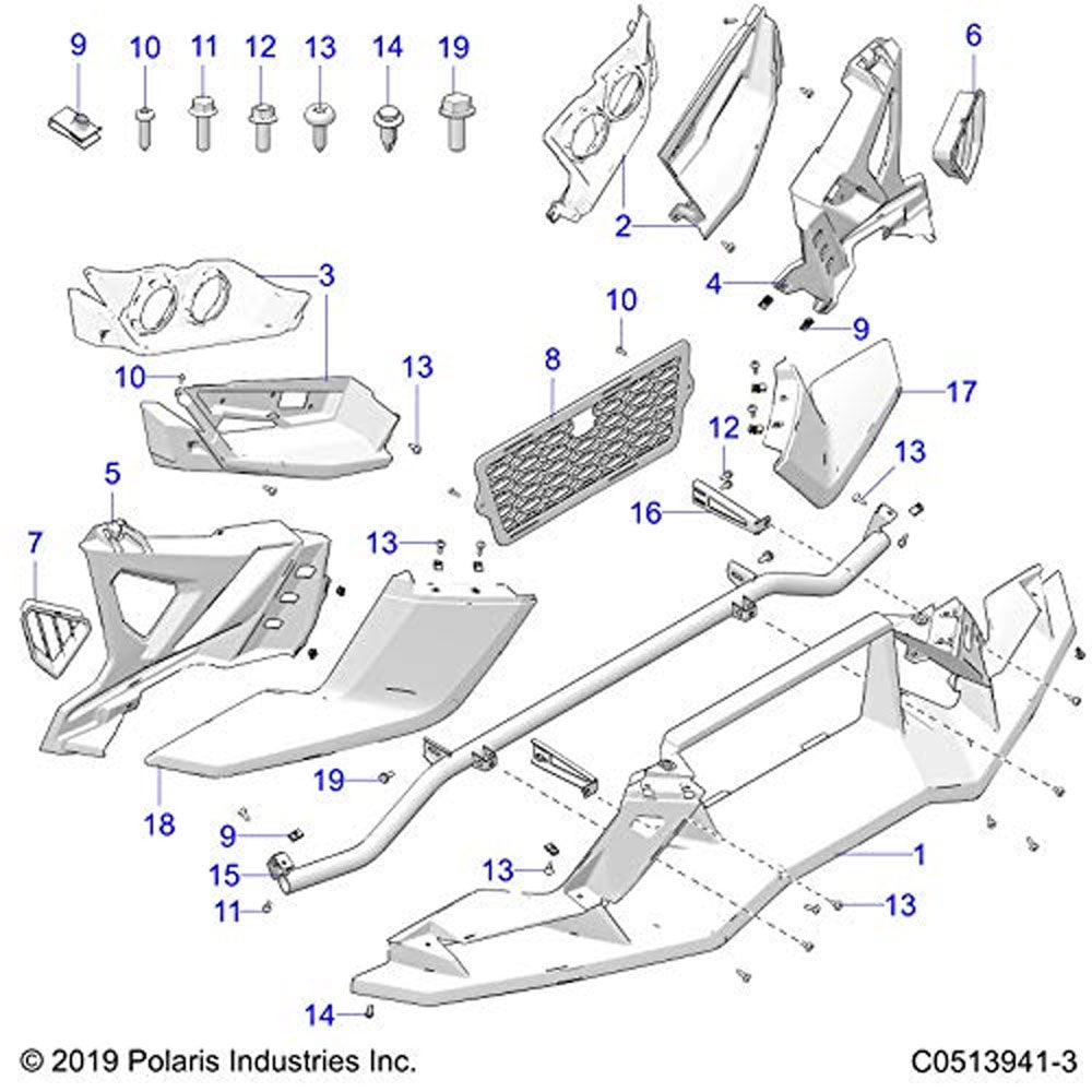 Polaris 5454971-266 Black Front Left Hand Upper Wing Slingshot S 5439699-070