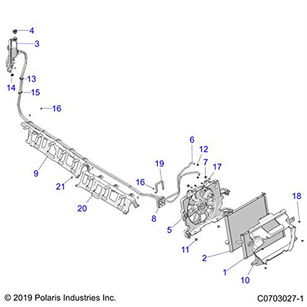 Polaris 5455459 Radiator Shroud RZR XP 4 2020-2021