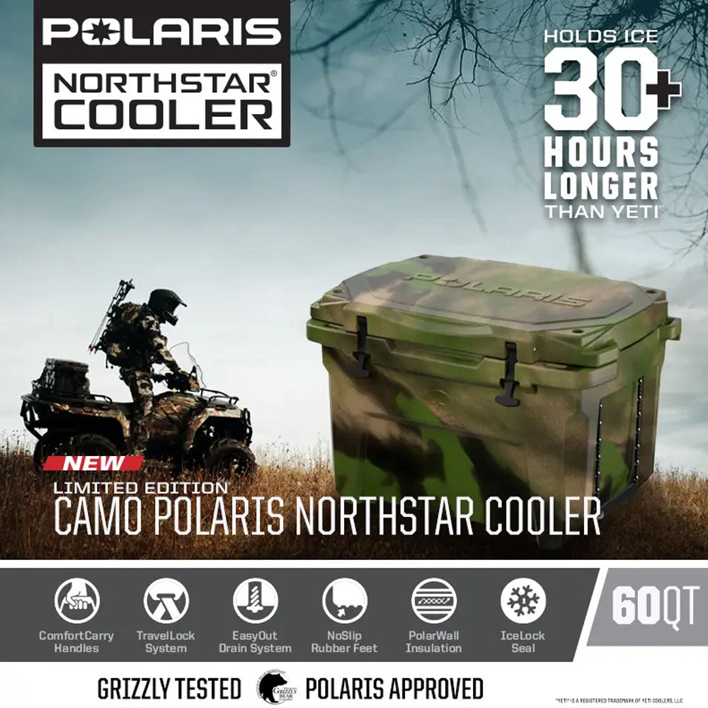 Polaris 2890593 Limited Edition Camo NorthStar Cooler 60qt IGBC Bear-Resistant