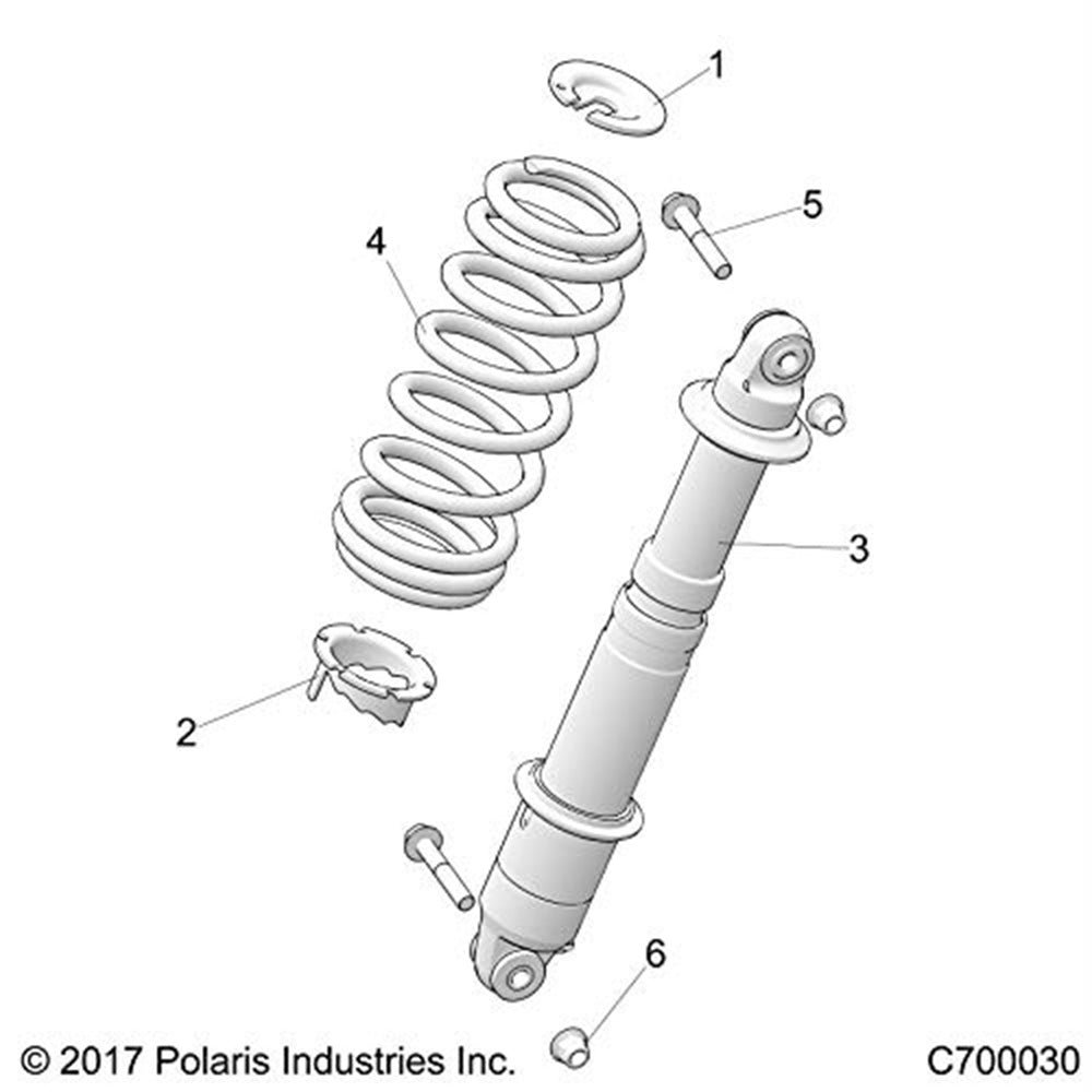 Polaris 7045206 Rear Nivomat Shock Ranger Trail Boss 1000 XP Crew 2020-2025