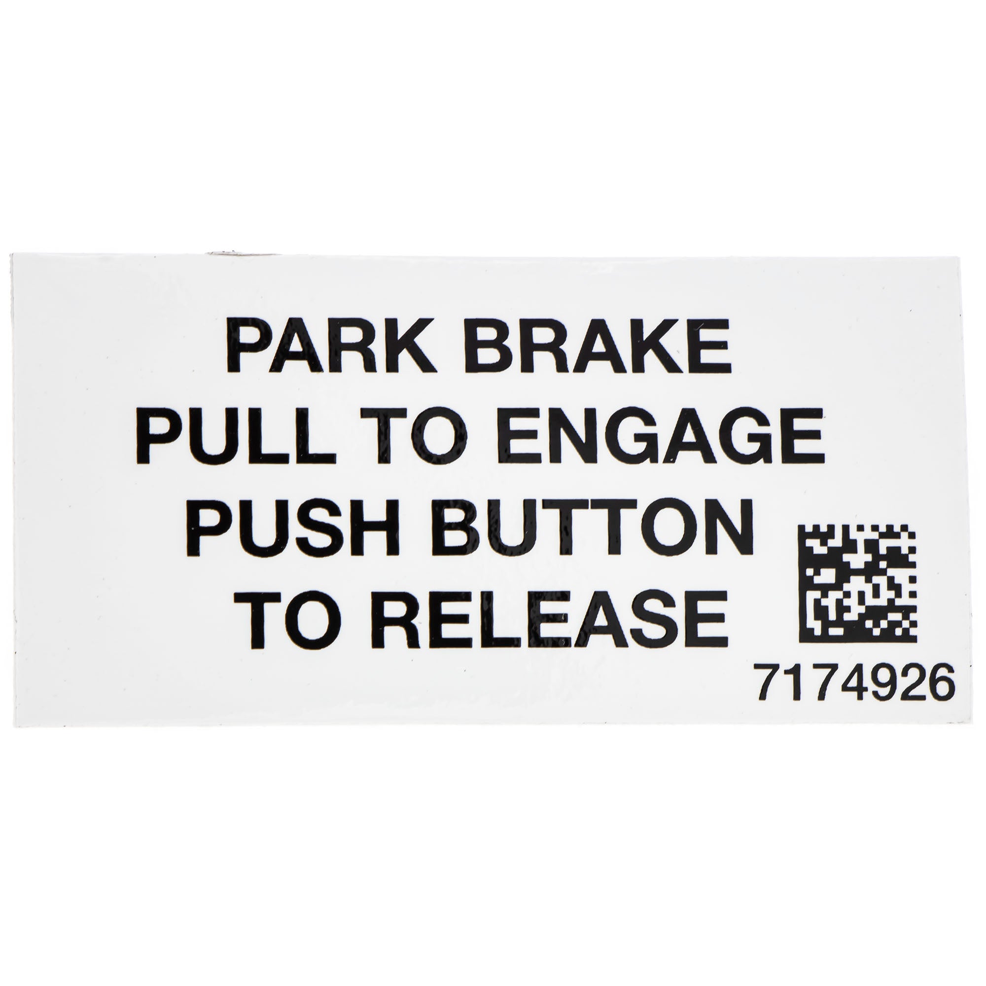 Polaris 7174926 Park Brake Decal Ranger 900 800 500 700 XP Crew 2008-2021