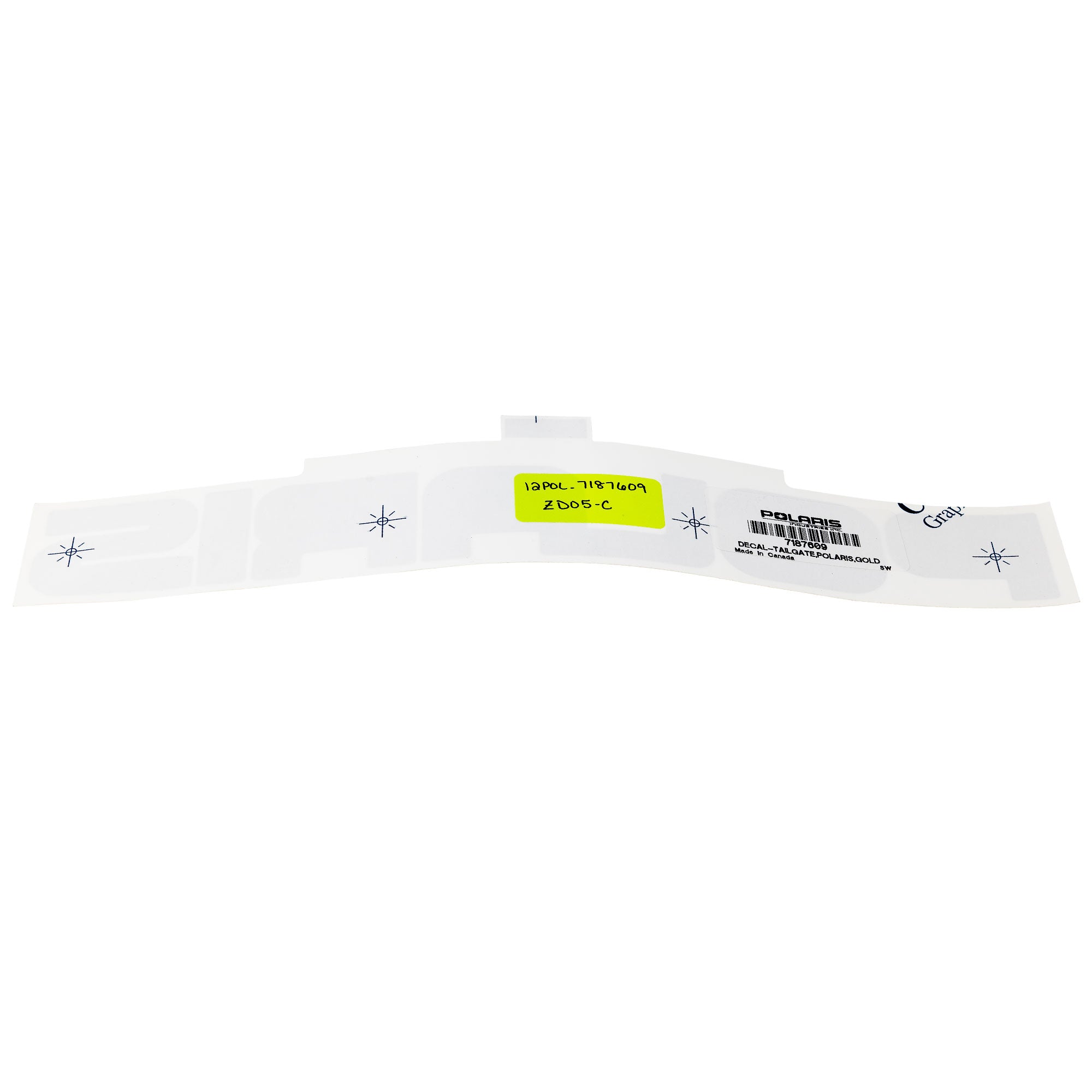 Polaris 7187609 Gold Tailgate Decal Ranger Crew XP EPS Winter 1000 20th