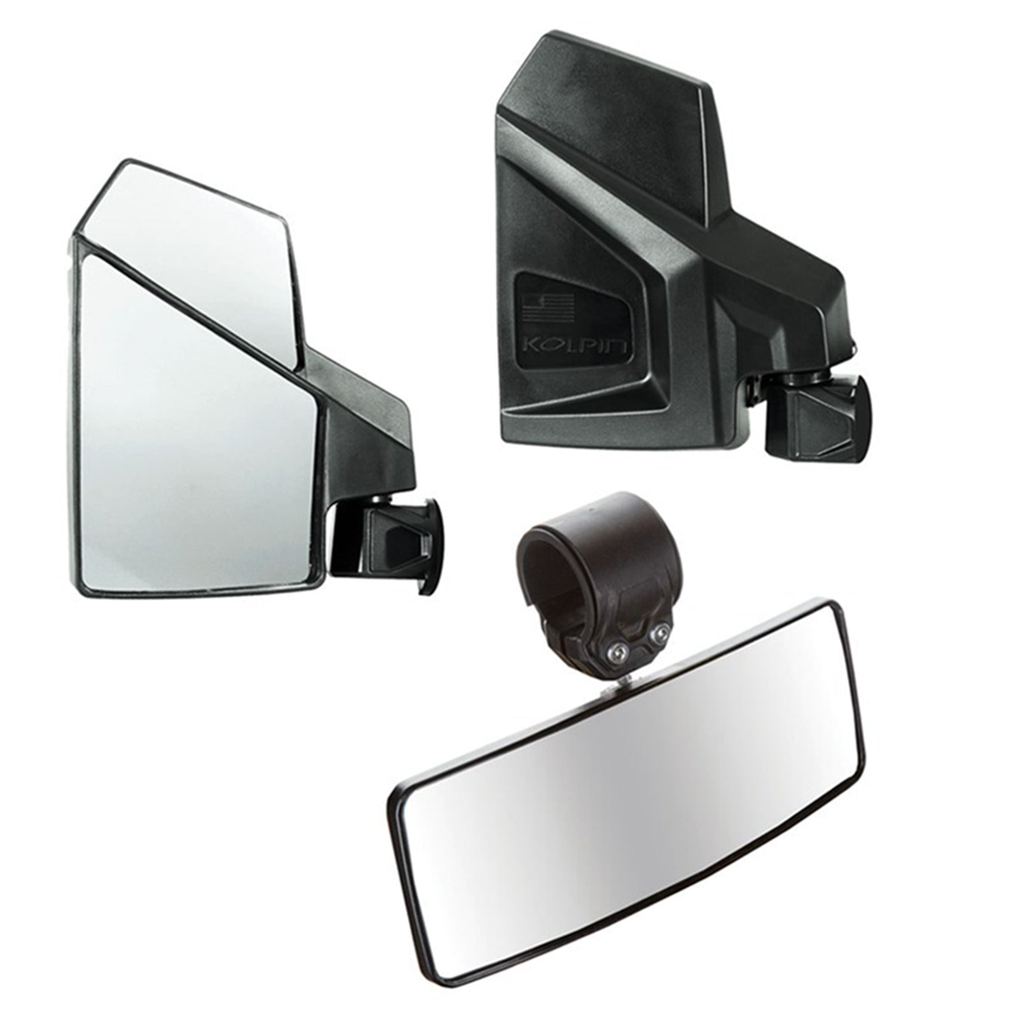 Kolpin Polaris 98312 UTV Side and Rearview Mirror Combo Kit 90 1981-2018