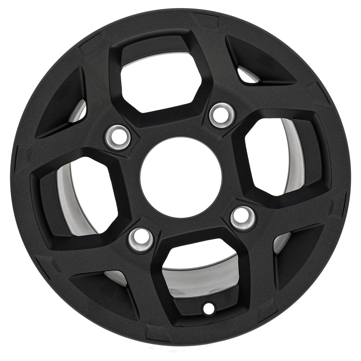 Polaris Flat Black Rear Cast 12X8 Rim 1522231-655