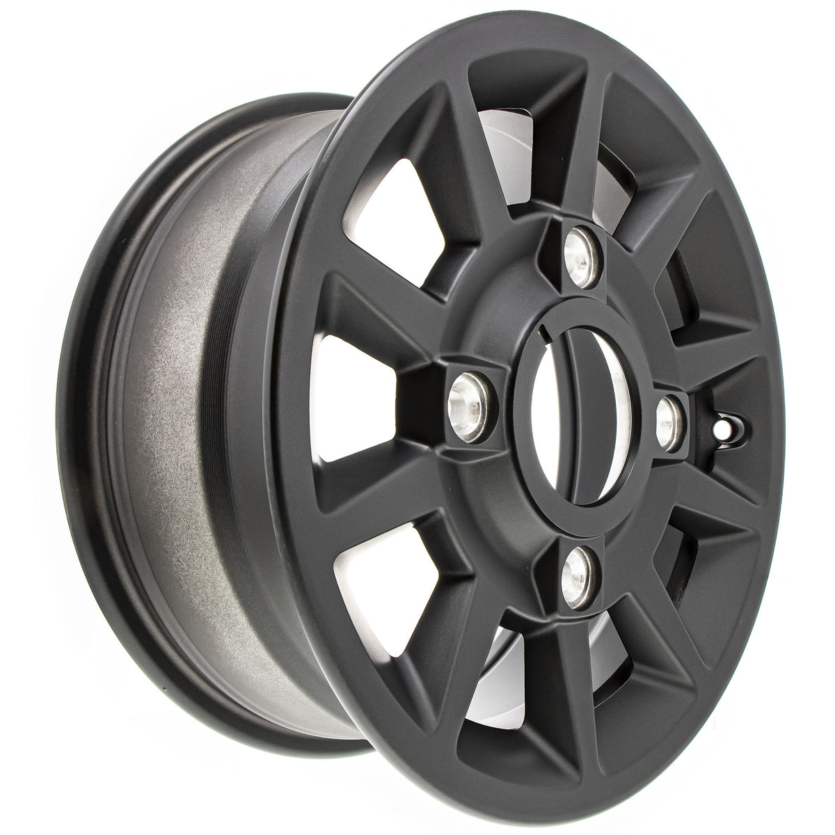 Polaris Flash Black Front Rim 14X6 53 Cast 1522842-655 alternate view