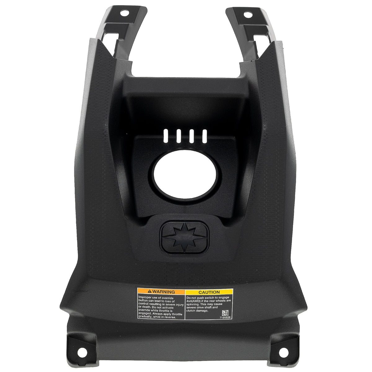 Polaris Gloss Black Rear Center Cover 2638360-070