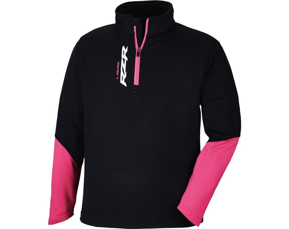 Polaris Youth Lift Quarter Zip Black/Pink Girls