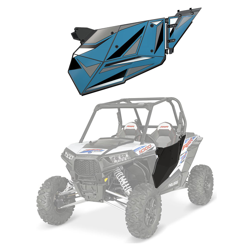 Polaris FK1001287 Lower Aluminum Doors & Electric Blue Graphics RZR 1000 XP