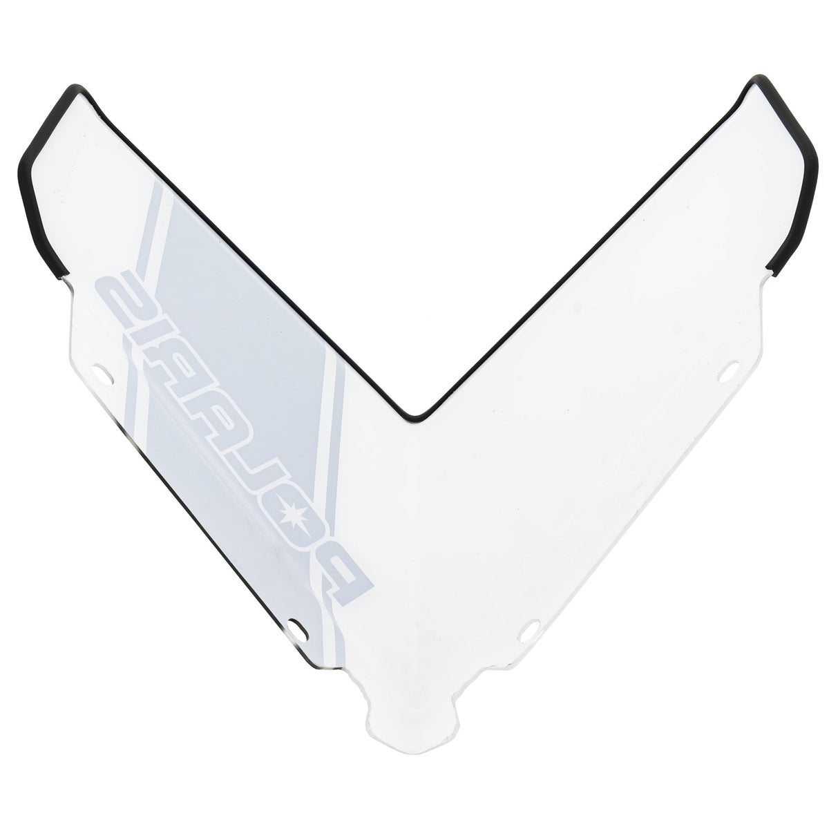 Polaris White/Black Low 7" Windshield 2880386 alternate view