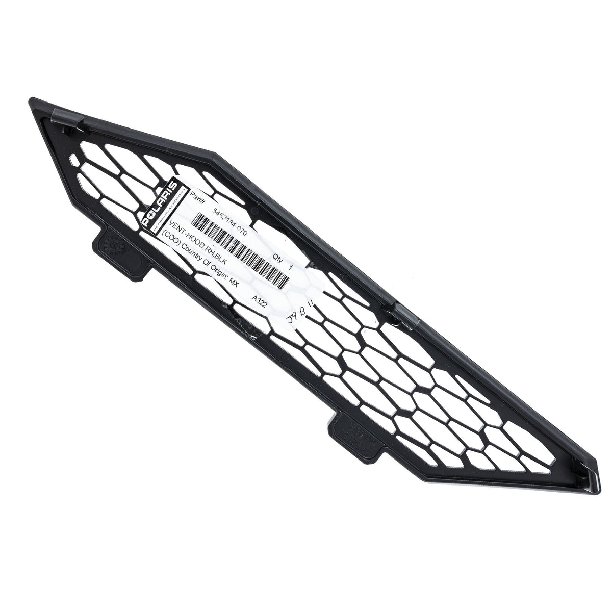 Polaris Black Right Hand Hood Vent 5452184-070 alternate view