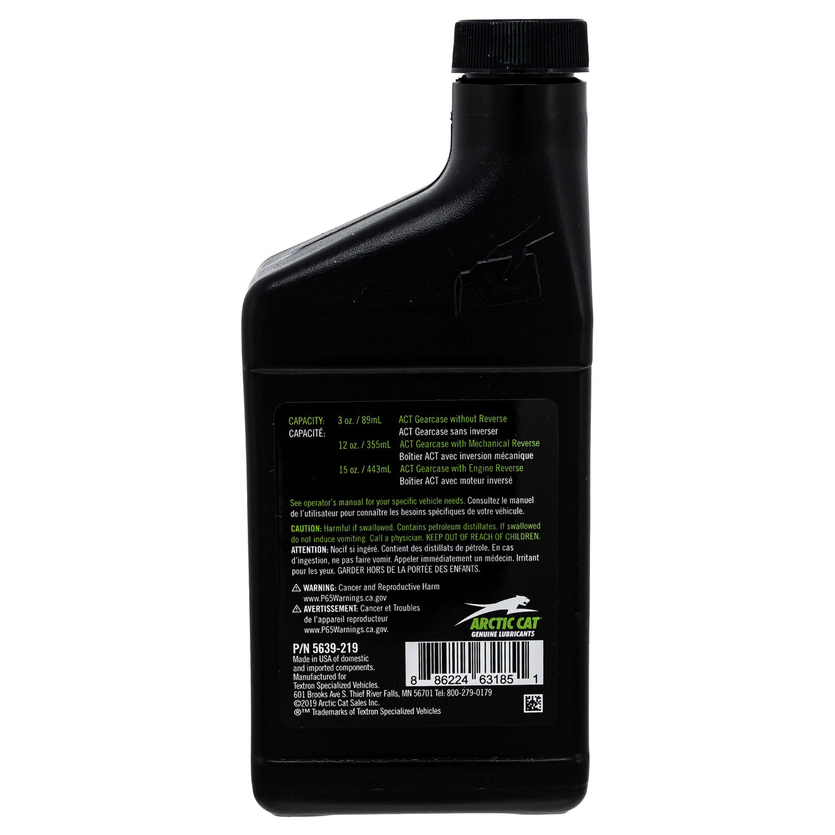 Arctic Cat ACT Gearcase Fluid 15oz 5639-219 Bearcat 570 F570 T570 Lynx