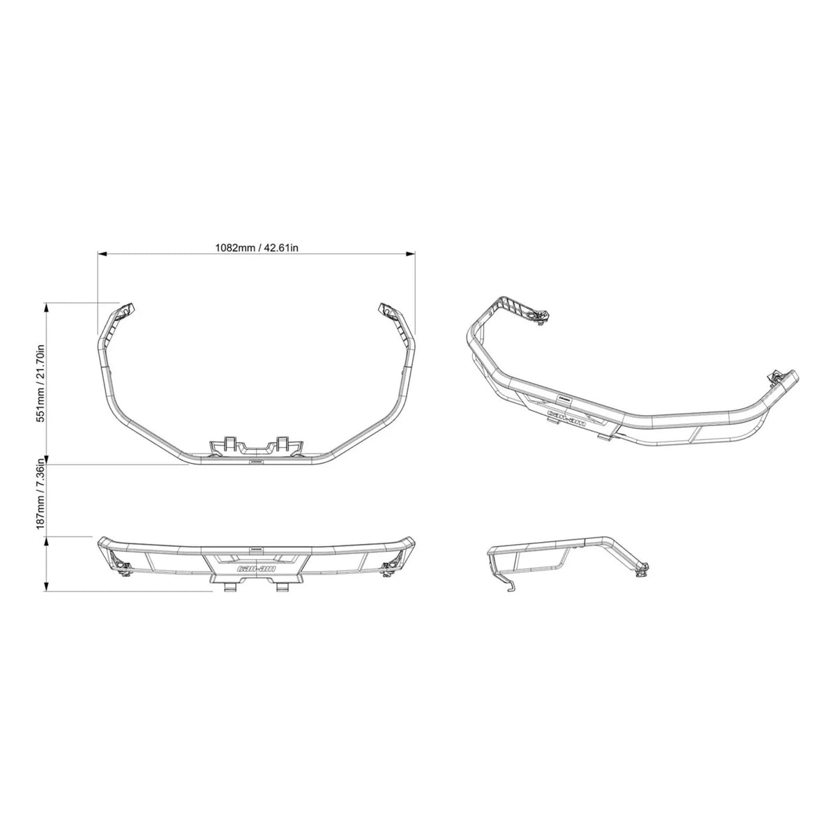 Can-Am LinQ Front Rack Extension 715009281 additional view
