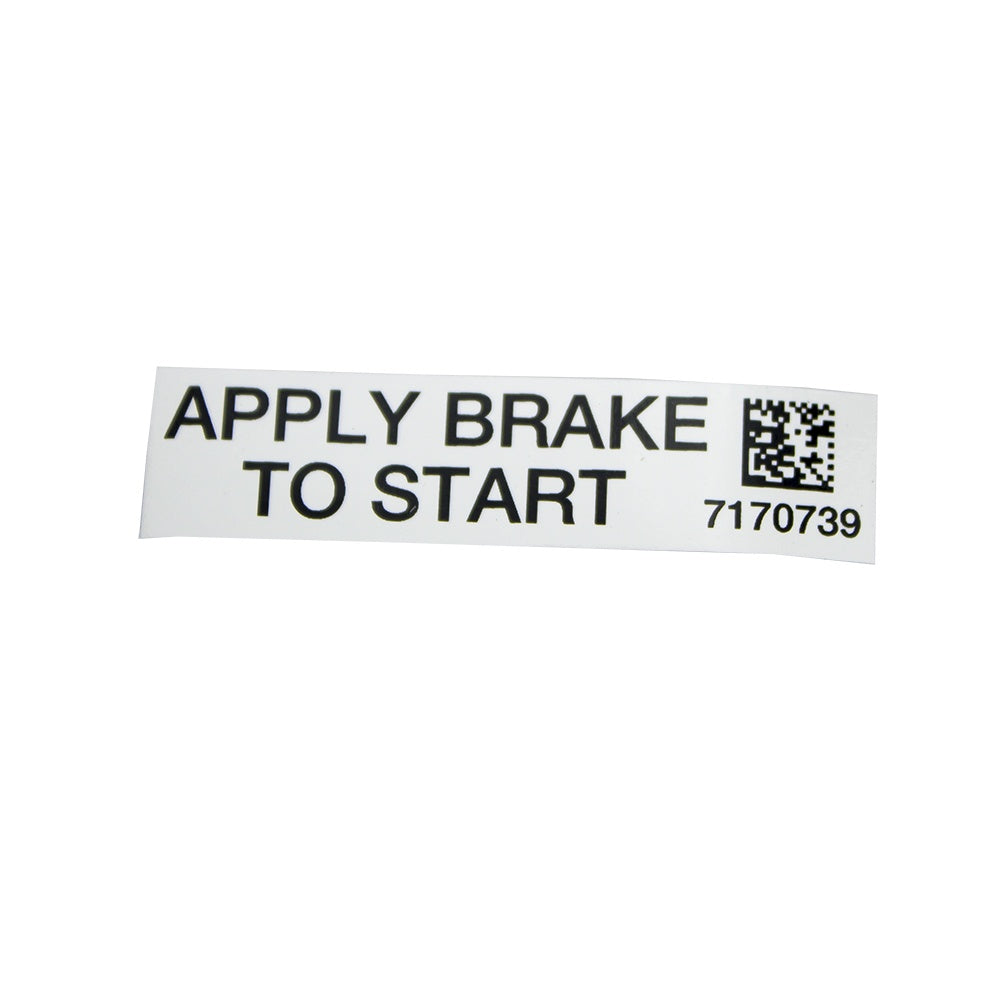 Polaris Apply Brake to Start Decal 7170739