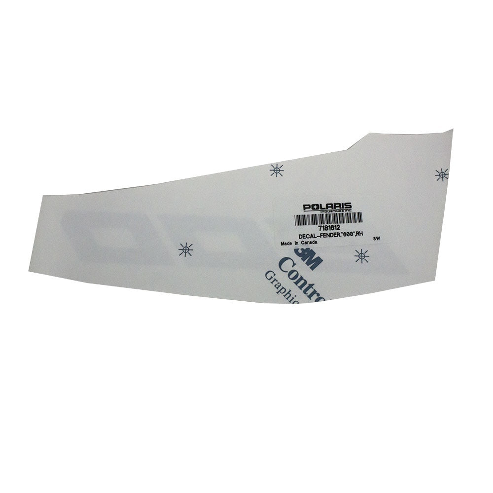 Polaris Right Hand "600" Fender Decal 7181612