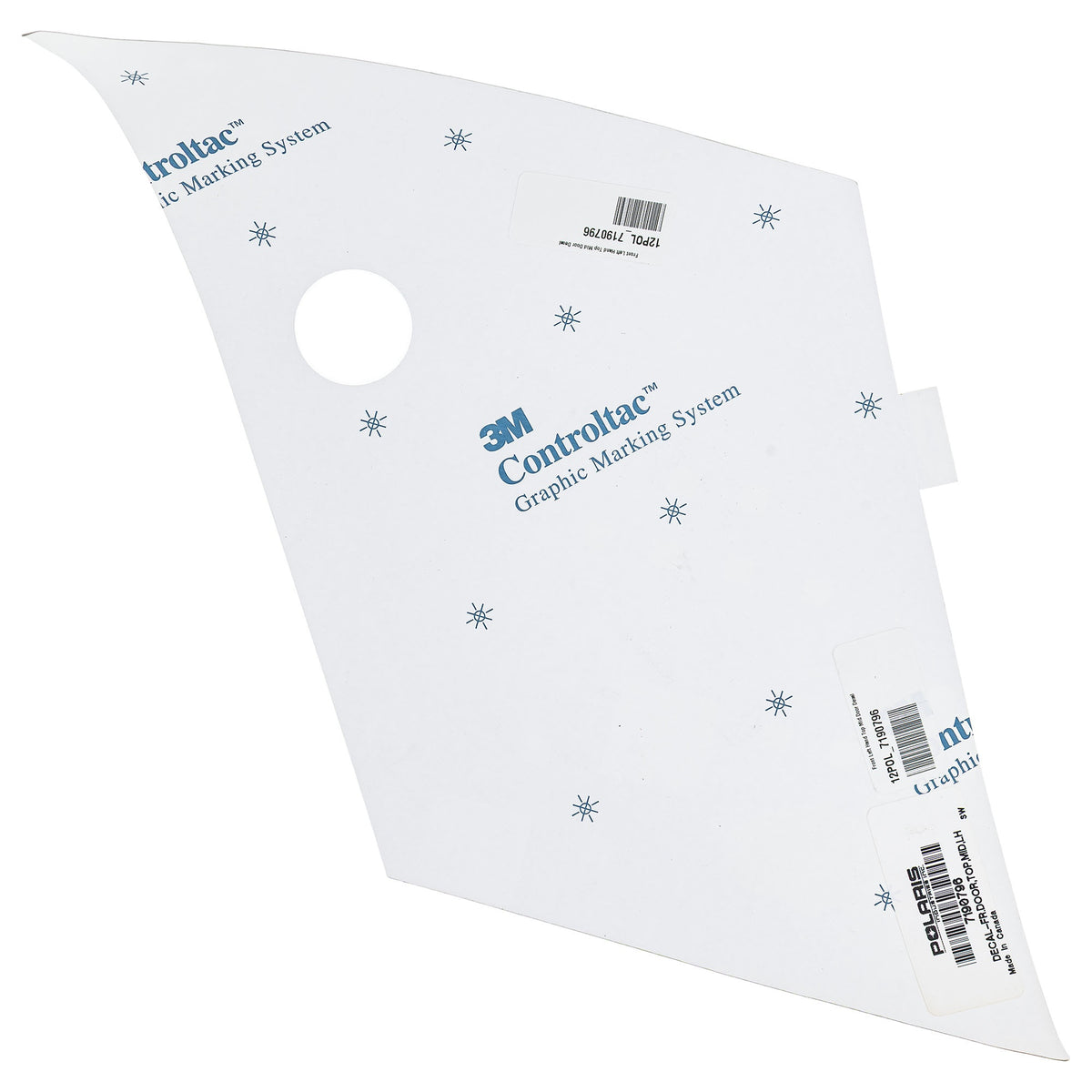 Polaris Front Left Hand Top Mid Door Decal 7190796 alternate view