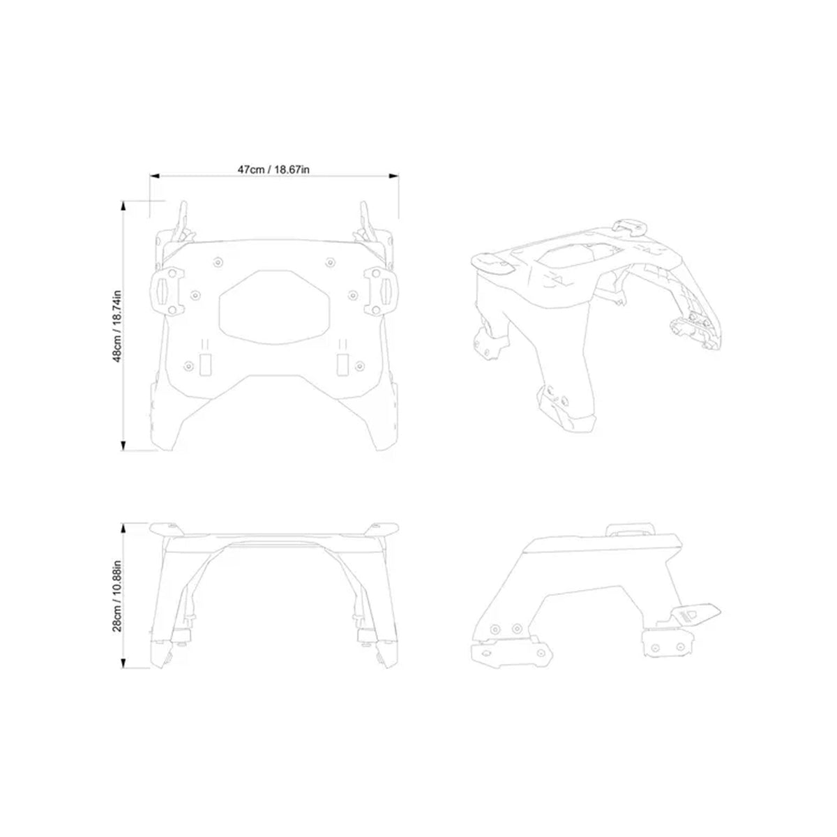BRP Ski-Doo LinQ 1+1 Removable Rack 860202749