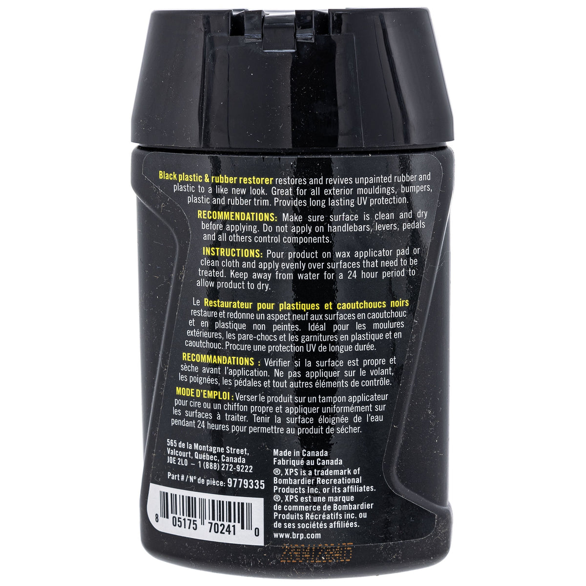 Can-Am XPS Black Plastic Rubber Restorer 7.6oz 9779335 additional view