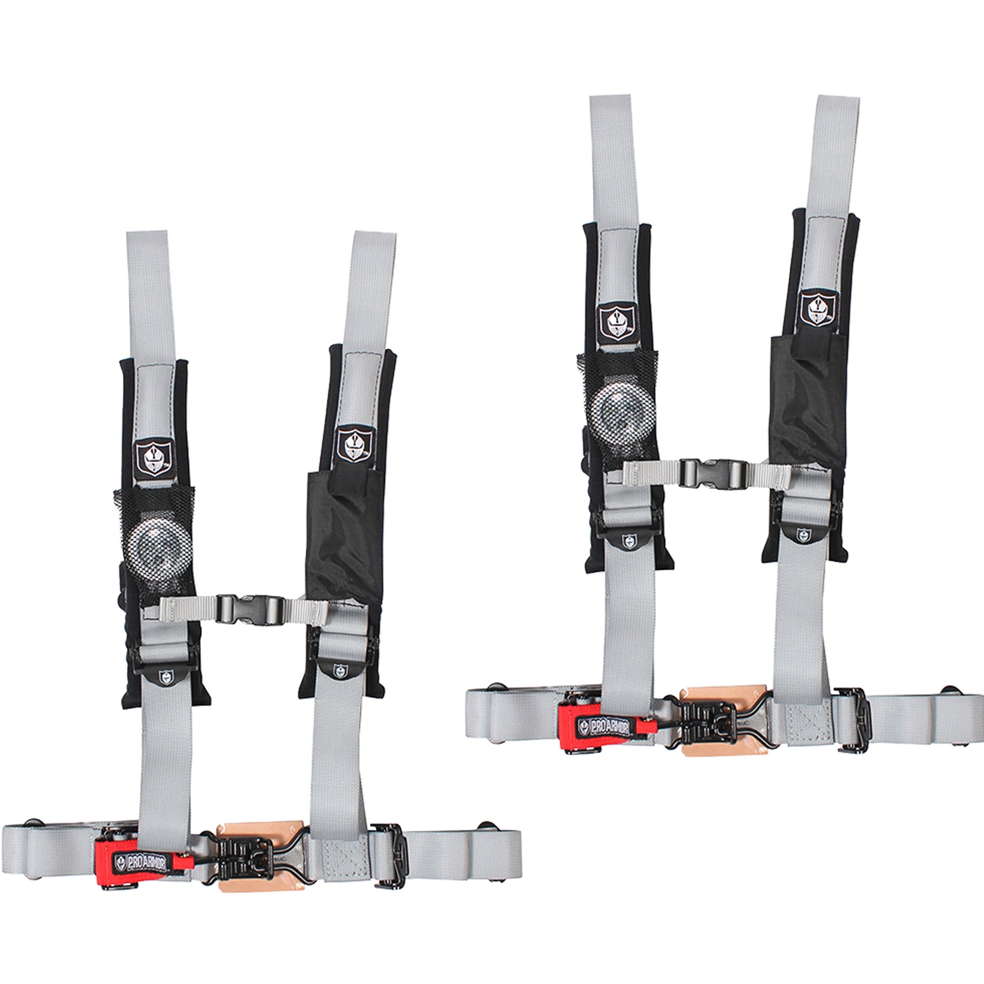 Pro Armor A114220SV Silver Seat Belt 4 Point 2" Harness 1000 900 570 (2-PACK)