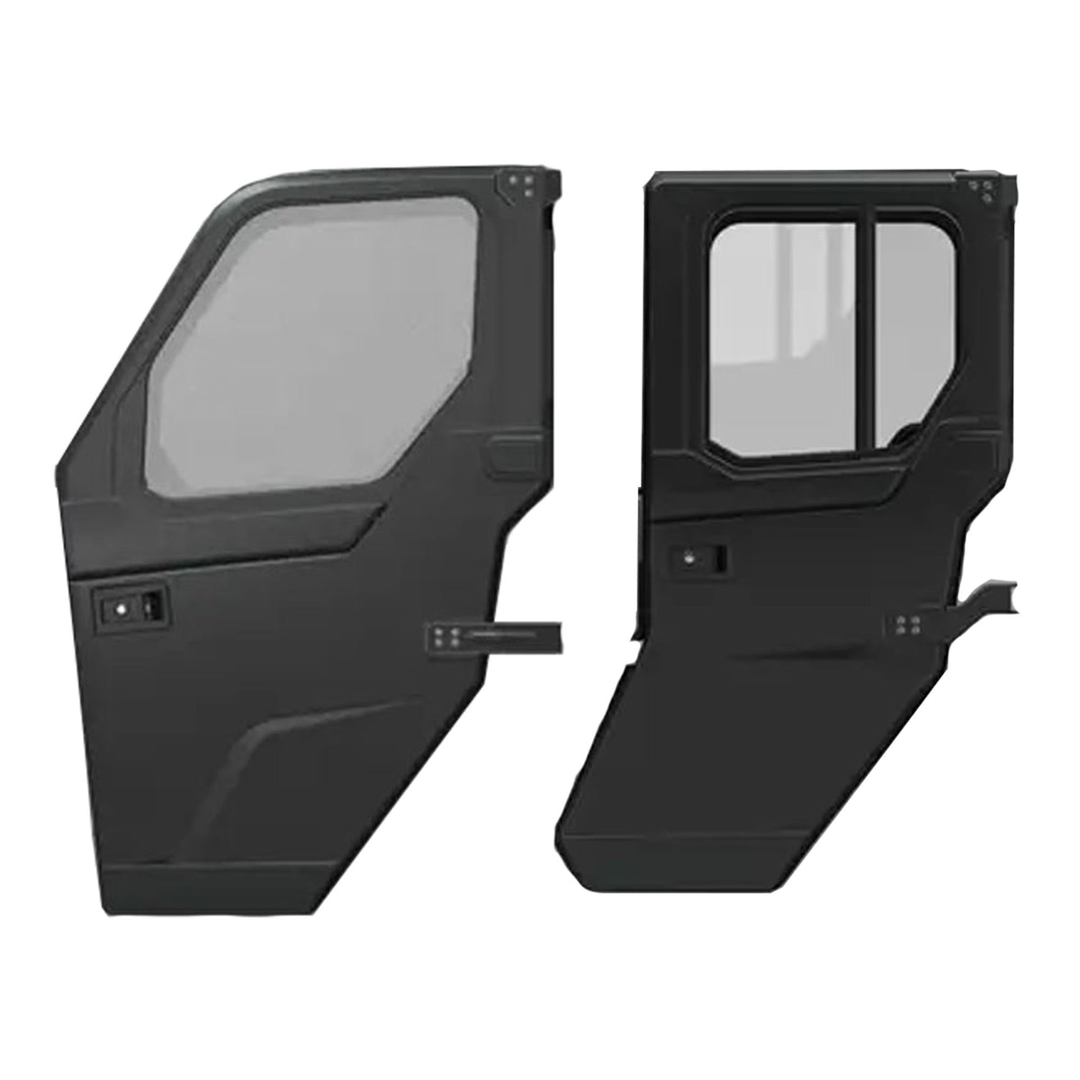 Polaris Front & Rear Black Poly Manual Crank Window Door Set FK1008410