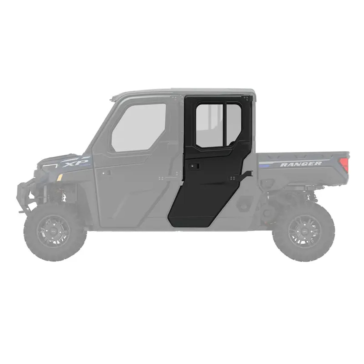 Polaris Front & Rear Black Poly Manual Crank Window Door Set Ranger