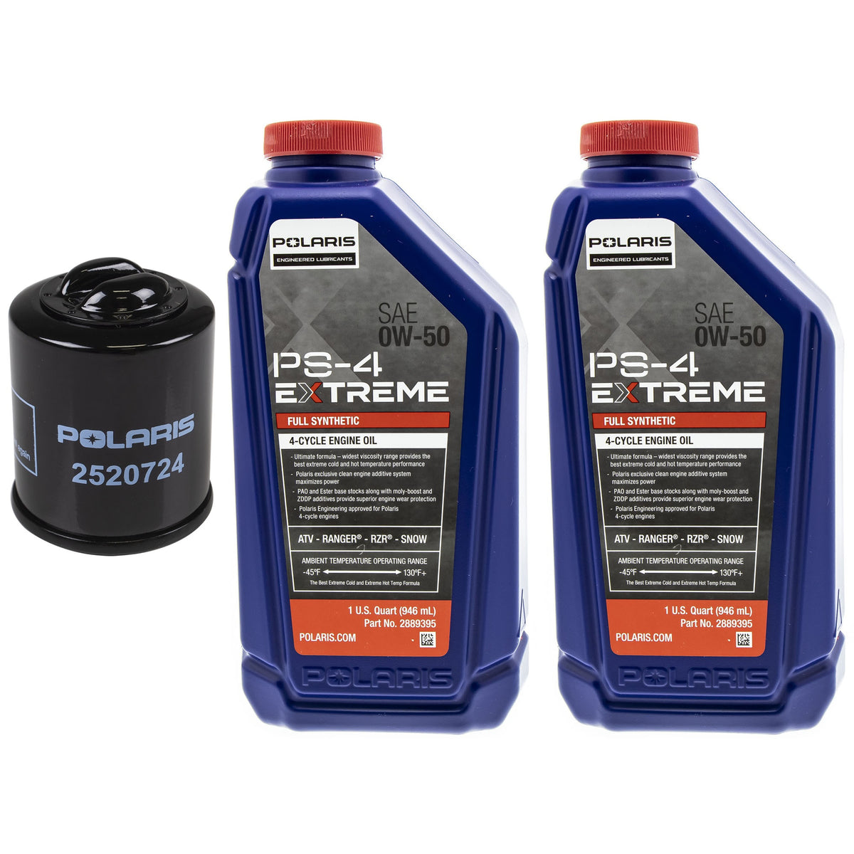 Polaris 2 Quarts PS-4 Extreme 0W-50 Oil Change Kit FKOCK20117