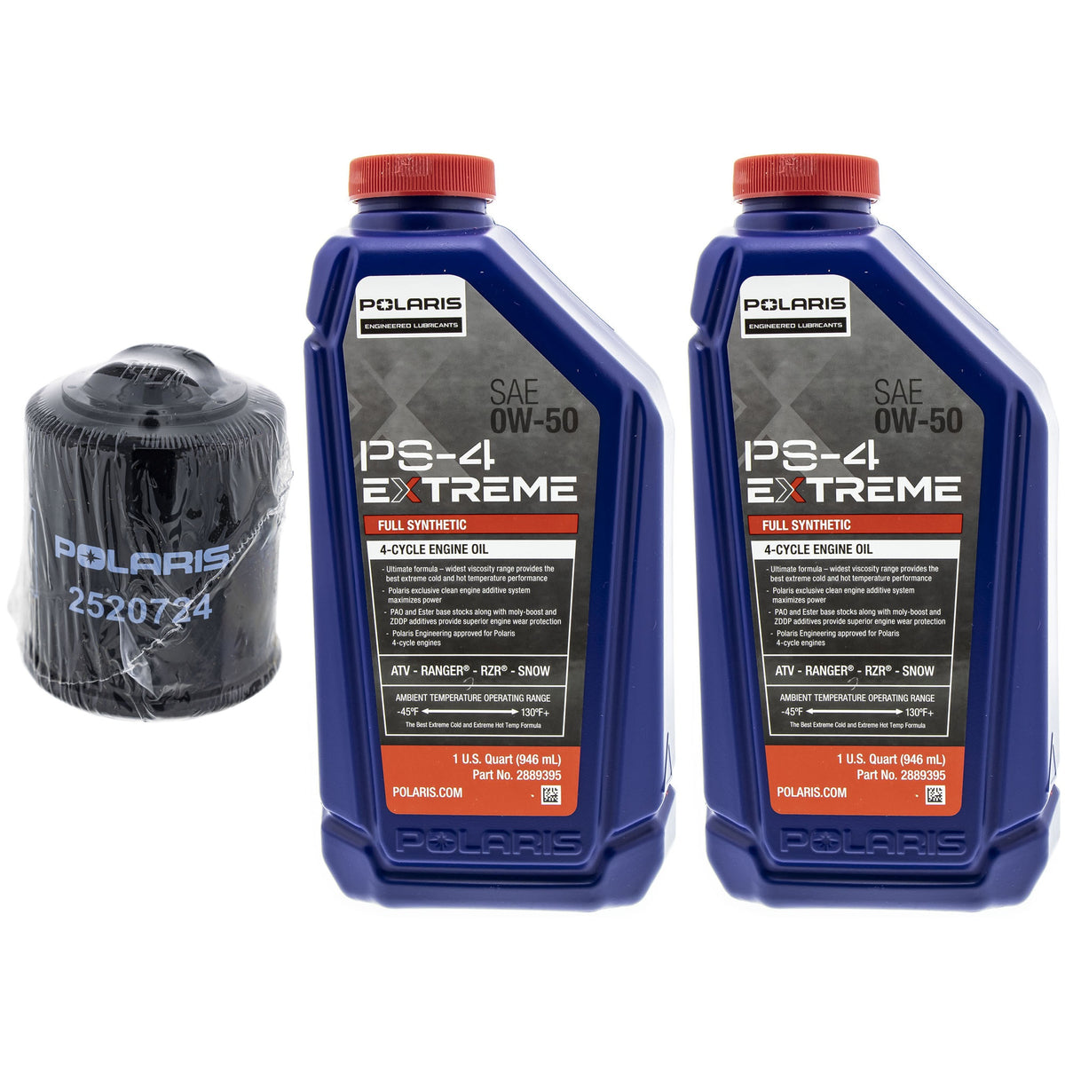 Polaris 2 Quarts PS-4 Extreme 0W-50 Oil Change Kit FKOCK20130
