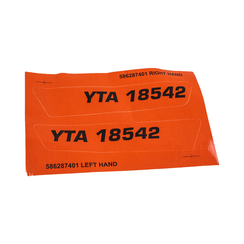Husqvarna 501203801 Tractor Side Panel Decal YTA22V46 Wheeled HU625HWT