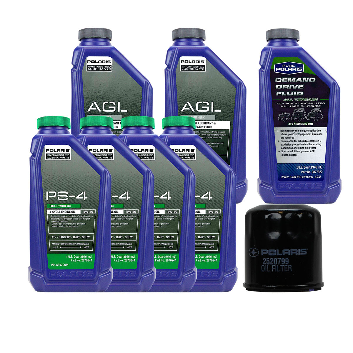 Polaris FK1003829 Oil and Fluid Change Kit 4 Quarts RZR 900 XP 4 2011-2012