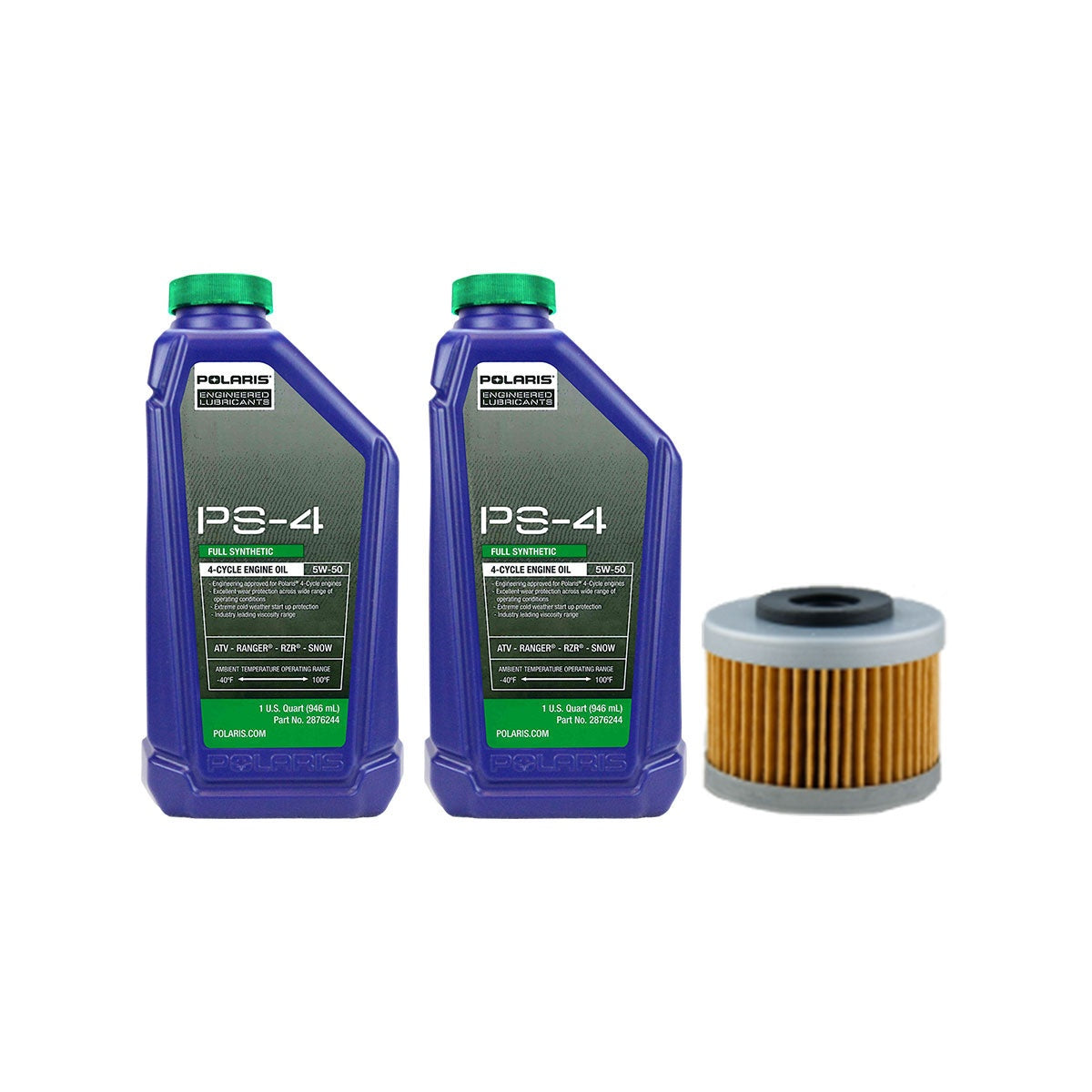 Polaris 2 Quarts PS-4 Full Synthetic 5W-50 Oil Change Kit FKOCK10474