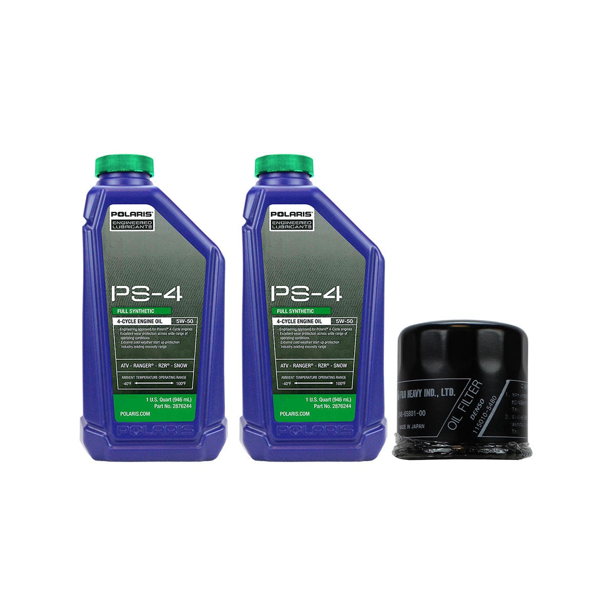 Polaris 2 Quarts PS-4 Full Synthetic 5W-50 Oil Change Kit FK1003582