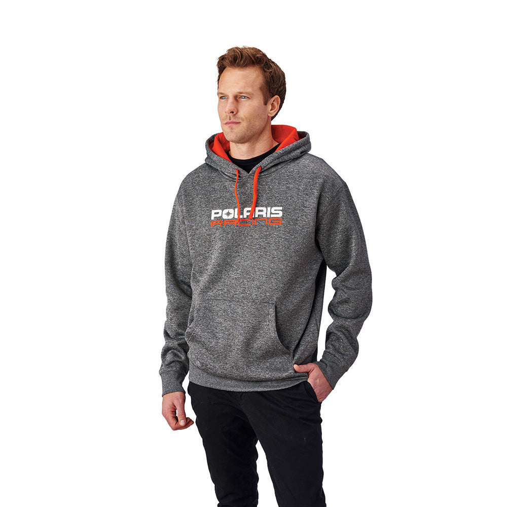 Polaris Racing Pullover Hoodie Grey Mens