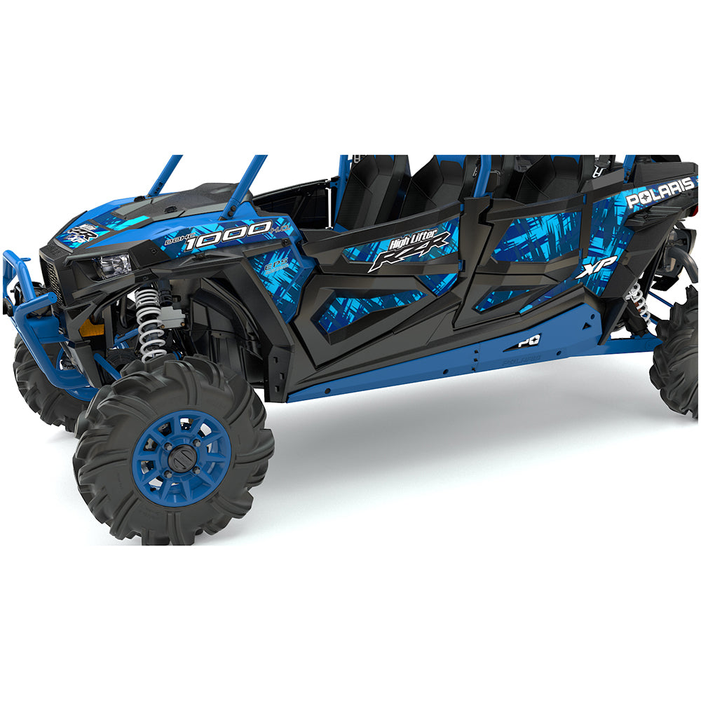 Polaris 2881593-689 Velocity Blue Low Profile Rock Sliders RZR 1000 900 XP