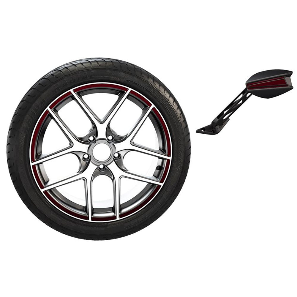 Polaris 2881817-554 Midnight Cherry Rim Mirror Decal Kit Slingshot S 2015-2019