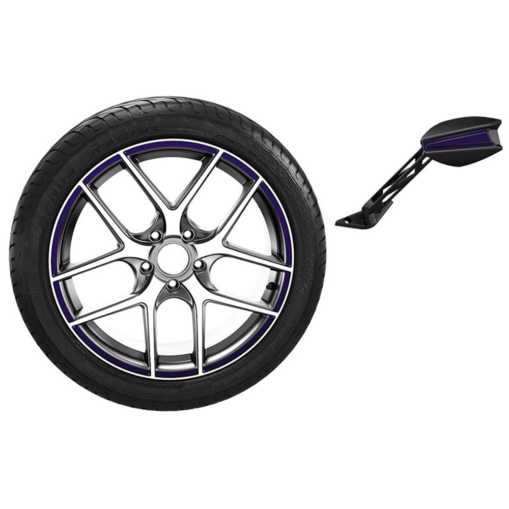 Polaris Slingshot 2881817-727 Navy Blue Rim Mirror Accent Decal Kit Slingshot S