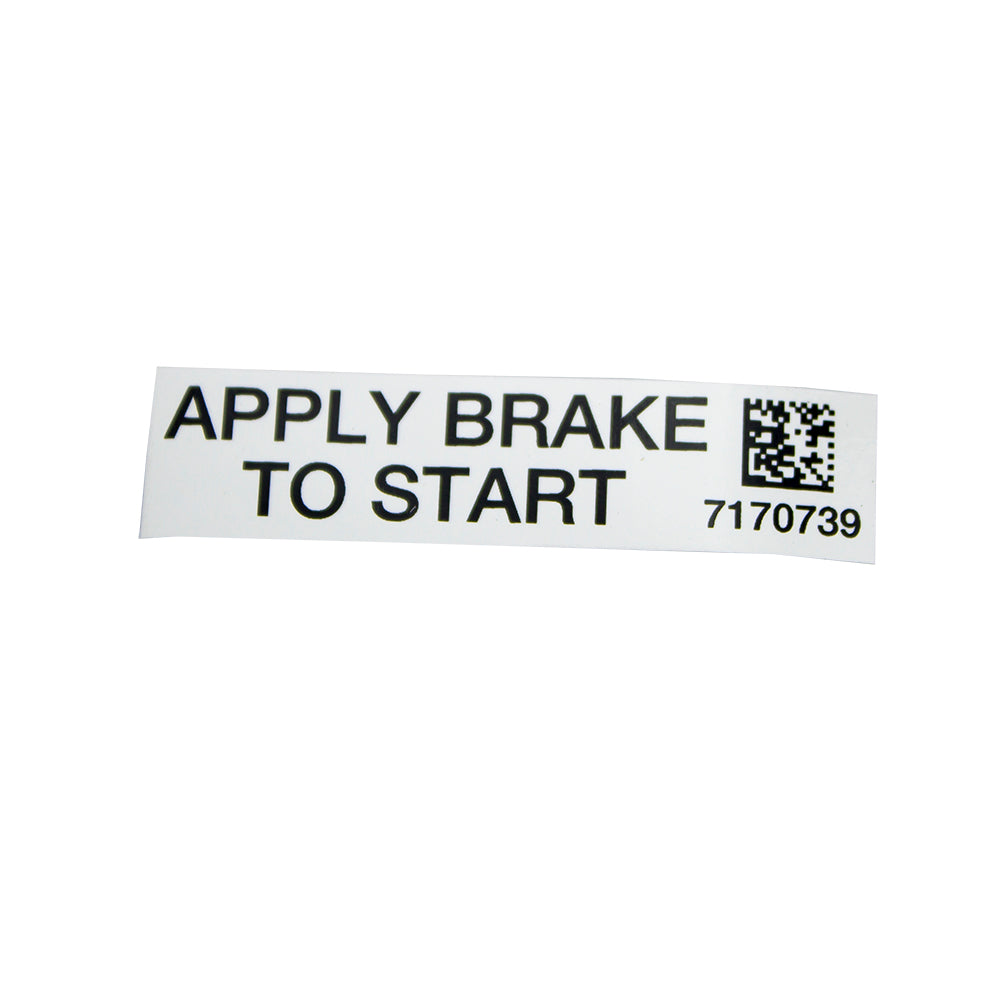 Polaris 7170739 Apply Brake to Start Decal Ranger 900 800 500 700 XP Crew