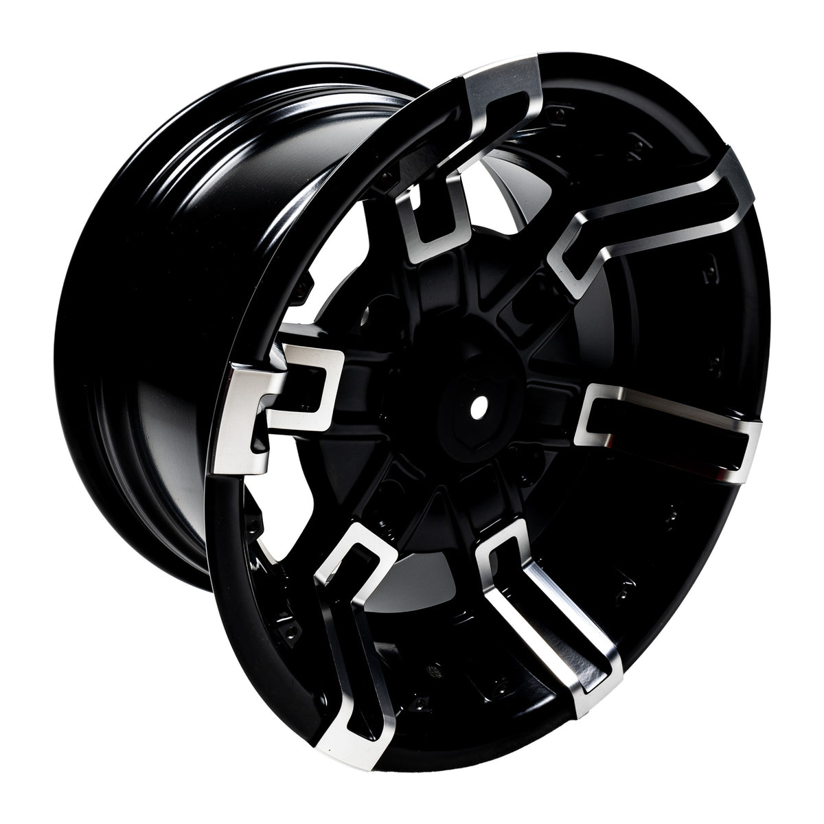 Open-box.Pro Armor Accent Black 14" x 8" R14 Rear Buckle Wheel Rim SDP000130