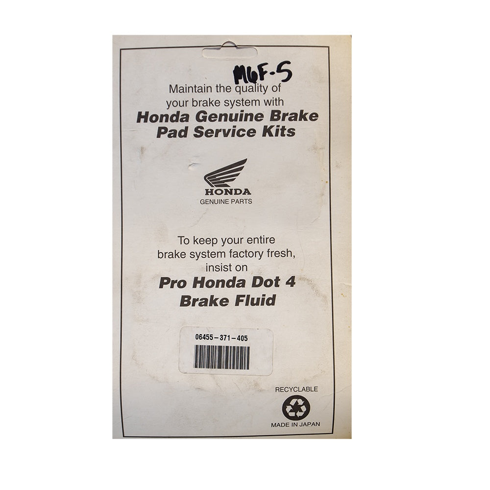 Genuine OEM Honda Brake Pad Super Interstate 06455-371-405